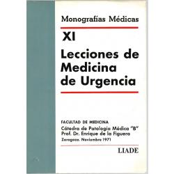 MONOGRAFIAS MÉDICAS. XI LECCIONES DE MEDICINA DE URGENCIA - Imagen 1