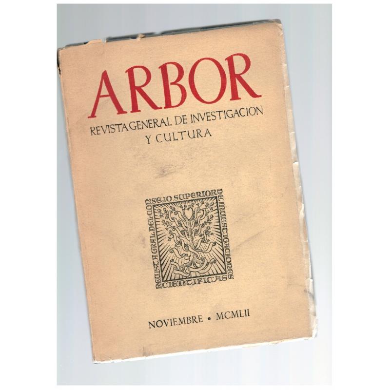 Arbor. Revista general de investigación y cultura, 83 noviembre 1952 - Imagen 1