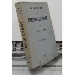 Elementos de análisis algebraico (octava edición corregida)